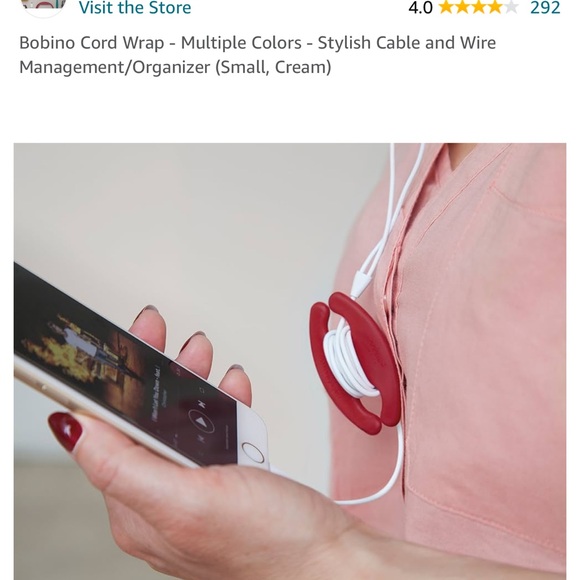 Bobino Cord Wrap - Stylish Cable and Wire Management/Organizer (Large, Cream) - Picture 5 of 6